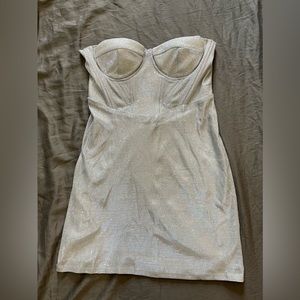Short silver dress size l